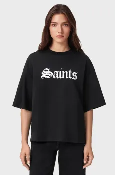 Женская черная футболка SAINT AMELIE Черный S AllSaints W139JD