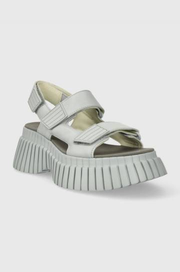 Кожаные сандалии Camper BCN женские цвет серый на платформе K201511.004 Кожаные сандалии Camper BCN женские цвет серый на платформе K201511.004