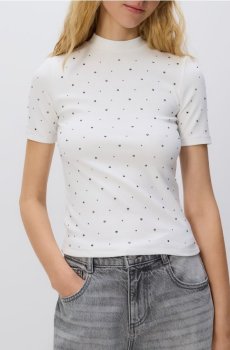 Reserved - Футболка з аплікацією - білий - 578GA-00X