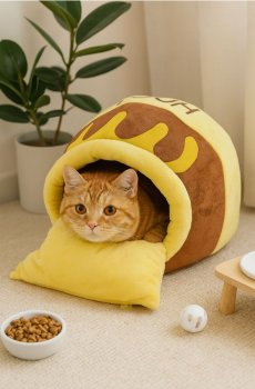 Ліжко для кота - жовтий