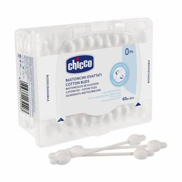 Ватные палочки Chicco с ограничителем, 60 шт (10440.00) Ватные палочки Chicco с ограничителем, 60 шт (10440.00)