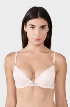 Женский розовый бюстгальтер пуш-ап глубокое декольте ENVOLEE Розовый 70B Etam 6555081