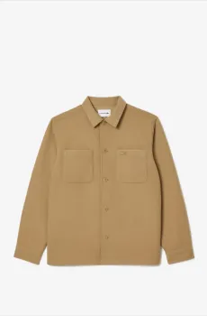 Мужская коричневая рубашка Коричневый 45 Lacoste CH346602S