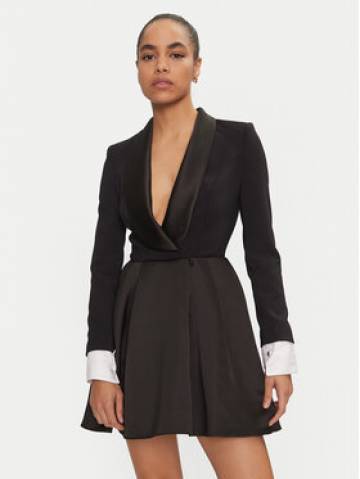 Elisabetta Franchi Коктейльна сукня AB-710-47E2-V560 Чорний Regular Fit Elisabetta Franchi Коктейльна сукня AB-710-47E2-V560 Чорний Regular Fit