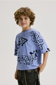 Reserved - Футболка з принтом - блідо-блакитний - 920HR-05X