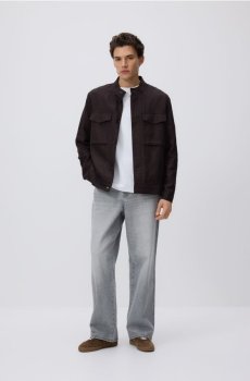 Reserved - Джинси baggy з вареним ефектом - світло-сірий - YV149-09J