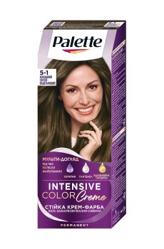 Стойкая крем-краска для волос Palette Интенсивный цвет, 5-1 Холодный светло-каштановый, 110 мл