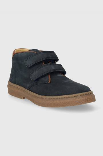 Детские замшевые полуботинки Pom Dapi TRIX EASY цвет синий