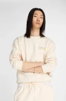 Мужской бежевый свитшот Athletics Бежевый S New Balance MT41547PEF