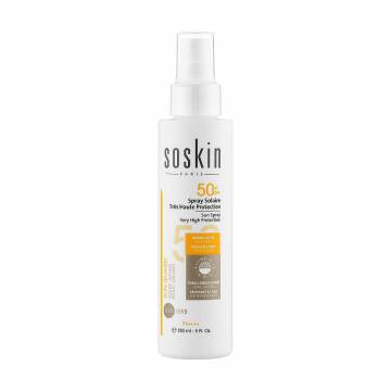 Солнцезащитный спрей для лица и тела Soskin Sun Spray SPF 50+, 150 мл Солнцезащитный спрей для лица и тела Soskin Sun Spray SPF 50+, 150 мл