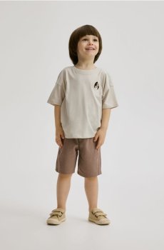 Reserved - Футболка з вишивкою - бежевий - 952IX-08X