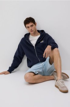 Reserved - Спортивна кофта з написом на спині - темно-синій - 410HM-59X