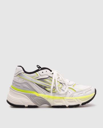 Белые комбинированные кроссовки 4 Fluo Белые комбинированные кроссовки 4 Fluo
