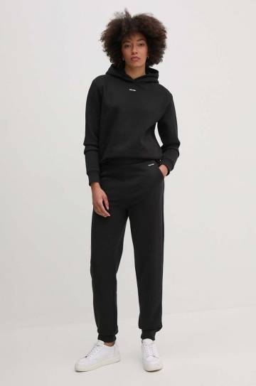 Кофта Calvin Klein женская цвет чёрный с капюшоном с принтом K20K207615 Кофта Calvin Klein женская цвет чёрный с капюшоном с принтом K20K207615