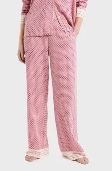 Женские розовые брюки с узором MONARQUE Розовый L Etam 6557044