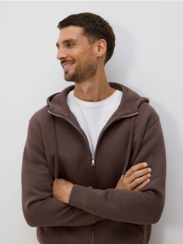 Reserved - Звичайний світшот з капюшоном - бежевий - 7944H-08X