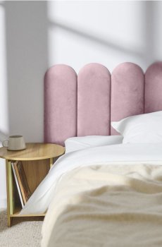 М’яка настінна панель - пастельний рожевий