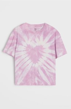 Бавовняна футболка tie-dye з мотивом серця - різнобарвний