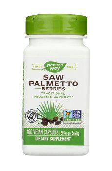 Экстракт плодов Natures Way Saw Palmetto Berries 585 мг, 100 вегетарианских капсул.