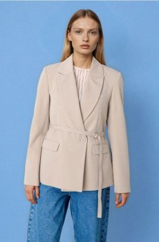 Жакет з домішкою віскози - бежевий