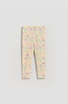 Reserved - Легінси з високим вмістом бавовни з принтом - світло-жовтий - 808JL-10X