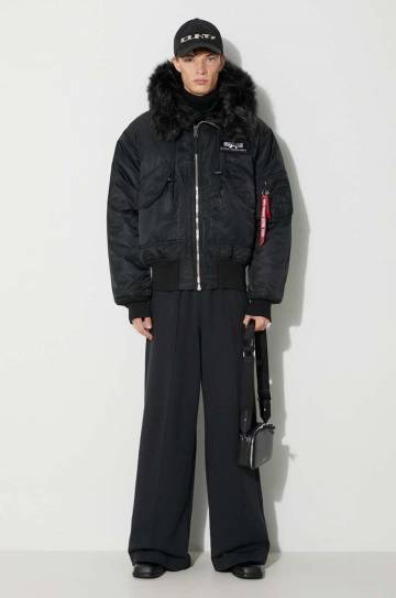 Куртка Alpha Industries 45P Hooded Custom мужская цвет чёрный зимняя 113145.515 Куртка Alpha Industries 45P Hooded Custom мужская цвет чёрный зимняя 113145.515