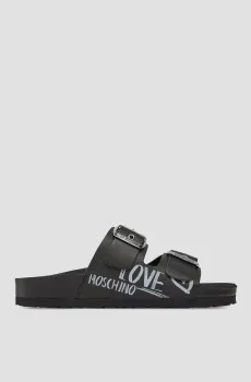 Женские черные слайдеры Черный 36 Moschino JA28193G1I.IA0;000