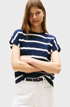 Женская футболка в полоску GOLD BUTTON MDRN Разноцветный S Tommy Hilfiger WW0WW45628