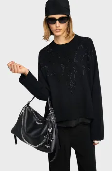 Женский черный кашемировый джемпер Markuz Черный S ZADIG&VOLTAIRE KWSW02841_BLACK