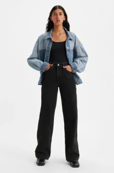 Женские черные джинсы Ribcage Wide Leg Черный 29-34 Levi’s® A6081;0001