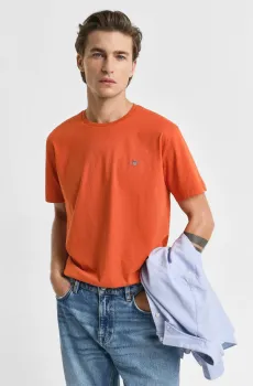Мужская оранжевая футболка REG SHIELD SS T-SHIRT Оранжевый M Gant 2003184