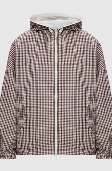 Коричневая ветровка в клетку