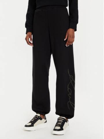 KARL LAGERFELD Спортивні штани 245W1053 Чорний Regular Fit KARL LAGERFELD Спортивні штани 245W1053 Чорний Regular Fit