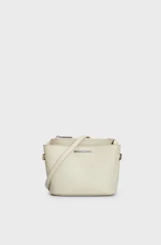 Женская бежевая сумка DAILY DRESSED CROSSBODY-EPI MONO Бежевый ONESIZE Calvin Klein K60K611079