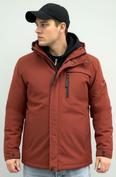 Куртка демисезонная утепленная кирпичного цвета SB-23256-arizona-bordo