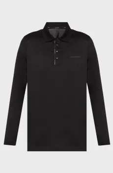 Мужское черное поло Черный L Karl Lagerfeld 554200.745002;990