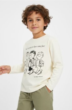 Бавовняна футболка з принтом Le Petit Nicolas - бежевий
