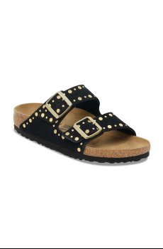 Замшевые шлепанцы Birkenstock Arizona Rivet