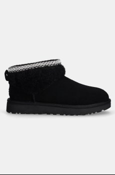 Замшевые сапоги UGG Classic Ultra Mini Maxi Curly