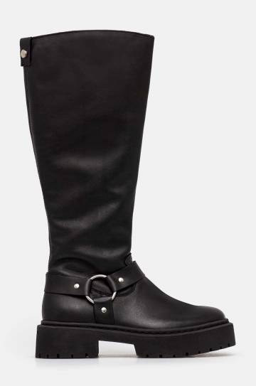 Сапоги Steve Madden Glimmer женские цвет чёрный на плоском ходу слегка утеплённый SM11003331 Сапоги Steve Madden Glimmer женские цвет чёрный на плоском ходу слегка утеплённый SM11003331