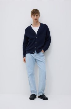 Reserved - Кардиган на ґудзиках - темно-синій - 639HD-59X