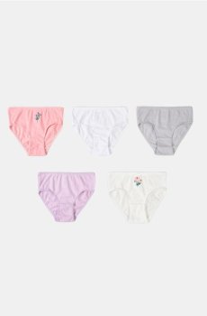 Класичні трусики, 5 пар - різнобарвний