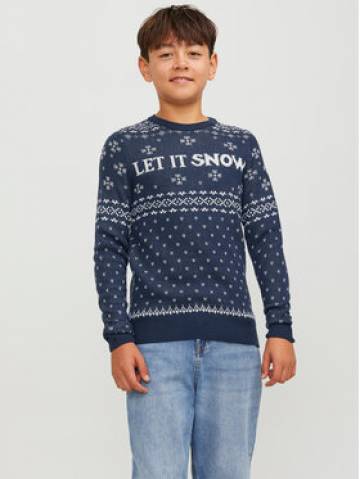 Jack&Jones Junior Светр 12247507 Cиній Regular Fit Jack&Jones Junior Светр 12247507 Cиній Regular Fit