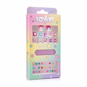 Детский набор Sovart Микс 3 (накладные ногти + пилочка + стразы) Детский набор Sovart Микс 3 (накладные ногти + пилочка + стразы)