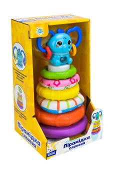 Детская игрушка Країна іграшок Солнечный зайчик Пирамидка слоненок от 1 года (PL-724-85)