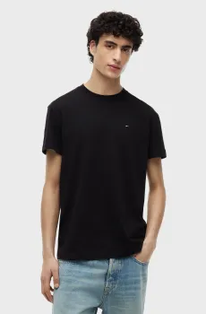 Мужская черная футболка REG SFLAG Черный XL Tommy Jeans DM0DM22504
