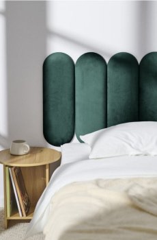 М’яка настінна панель - темно-зелений