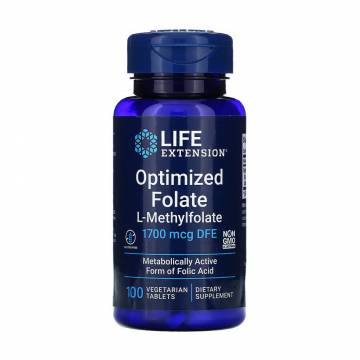 Оптимизированный фолат Life Extension Optimized Folate 1700 мкг, 100 таблеток