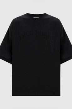 Черная футболка с логотипом