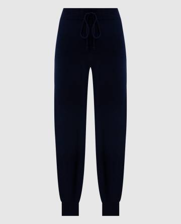 Синие джогеры с шерстью и кашемиром Синие джогеры с шерстью и кашемиром